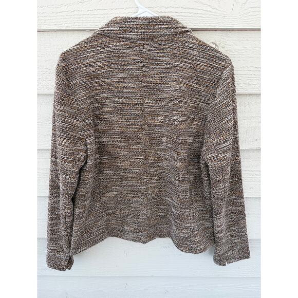 SOHO Tweed Blazer Jacket Women Size M | Brown Textured | Business Casual - Picture 7 of 8